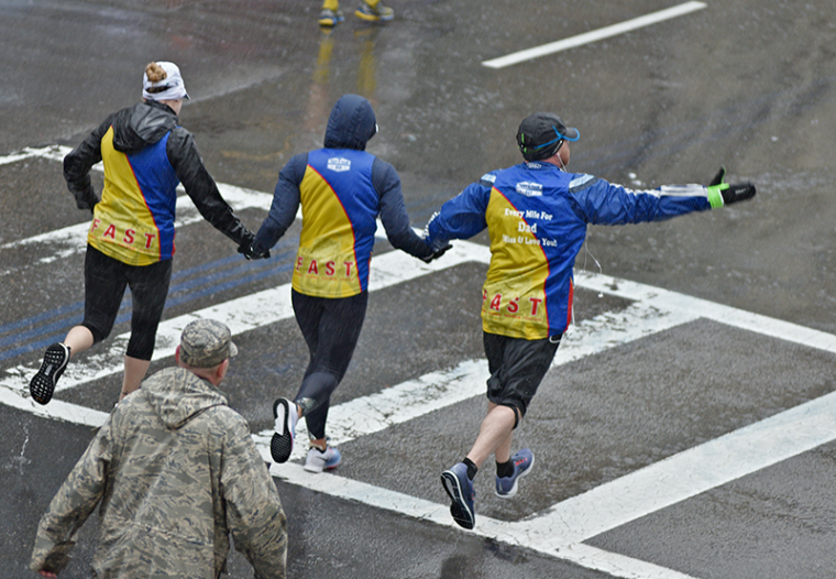 Tedy's Team Members running in the Boston Marathon.